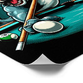 Poster Pool Shark Funny Pool Player Billard Billard 8- (Coin)