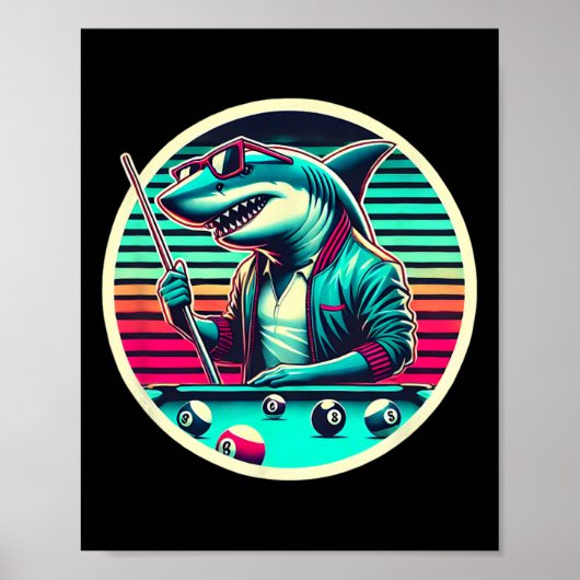 Poster Pool Shark Master Le Jeu Avec Précision Et Compéte (Devant)