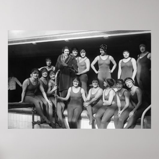 Poster Poolside Girls, début 1900 (Devant)
