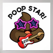 Poster Poop Star Funny Pop Star Pun (Devant)