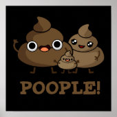 Poster Poople Funny Poop Pun Dark BG (Devant)