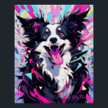 Poster Pop Art Anime Border Collie Dog 001 - Victoria Sas<br><div class="desc">[ Peintures d'art de haute qualité ] ● Acrylique sur papier ● 8.000~10.000pixel ● 500dpi ⇢ Victoria Sasuke ♥ Illustrateur qui aime les dessins animés japonais et les chiens de Kawaii. Elle dessine des chiens joyeux et expressifs dans un style coloré et POP. Ces peintures vont égayer votre quotidien.</div>