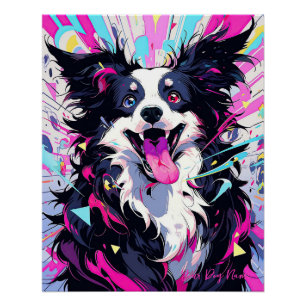 Poster Pop Art Anime Border Collie Dog 001 - Victoria Sas