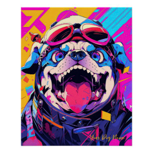 Poster Pop Art Anime Bulldog 001 - Victoria Sasuke