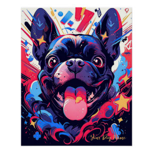 Poster Pop Art Anime French Bulldog 001 - Victoria Sasuke