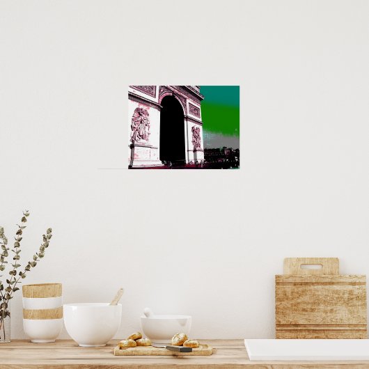 Poster Pop Art Arc de Triomphe (Cuisine)