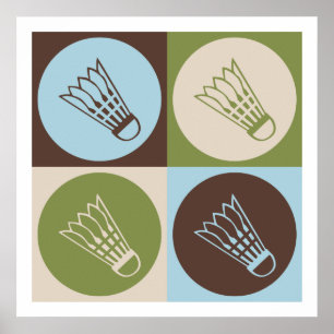 Poster Pop Art Badminton