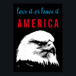 Poster Pop Art Bald Aigle Love Leave America Slogan Dire<br><div class="desc">Freedom & Courage Motivational Eagles Images - Fearsome Patriotic Eagle - Pop Art Syle American Eagle Landing Image - Fearless American Bald Eagle : Flying American Eagle Pictures - L'aigle chauve est l'oiseau national et le symbole des États-Unis.</div>