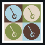 Poster Pop Art Banjo<br><div class="desc">Pop Art Banjo. Obtenez ce design amusant avec votre passe-temps,  votre occupation ou votre obsession sur de grands t-shirts,  autocollants et bien plus encore. Ils font aussi de grands cadeaux !</div>