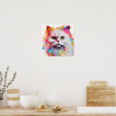 Poster Pop Art blanc Perse (Cuisine)