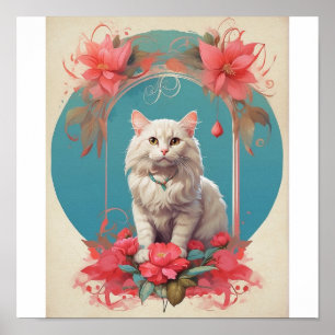 Poster Pop Art cat Photo Moderne tendance