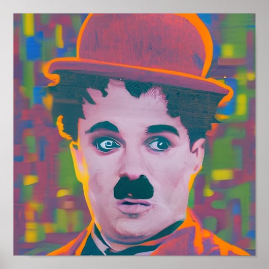 Poster Pop Art Chaplin (Devant)