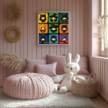 Poster Pop Art Chibi Sorcières grille mignonne Halloween<br><div class="desc">Cette adorable grille de sorcières de chibi inspirée de l'art pop capture le côté ludique d'Halloween. Doté de petites sorcières colorées et charmantes dans une variété de costumes, ce mur d'art festif et amusant conviendra parfaitement aux amateurs d'Halloween et aux amateurs de décor mignon et fantaisiste. Idéal pour les chambres...</div>