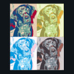 Poster Pop Art Chien<br><div class="desc">Une affiche de mon chien Ruger dans le style pop art.</div>