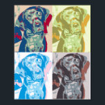 Poster Pop Art Chien<br><div class="desc">Une affiche de mon chien Ruger dans le style pop art.</div>