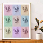 Poster Pop Art Chien Photo Moderne Tendance Bloc de coule<br><div class="desc">A custom photo pop art photo poster to upload your favourite photograph which is overlayed by a range of colourful transparents overlays in pastel shades of pink,  blue,  green,  yellow orange and purple !</div>