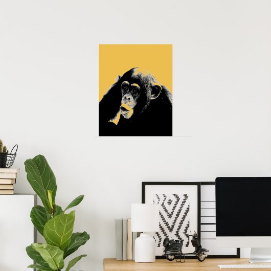 Poster Pop Art Chimpanzé (Bureau à domicile)
