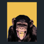 Poster Pop Art Chimpanzé Sticking Tongue Out<br><div class="desc">Digital Computer Animal Art - College Pop Art - Wild Animal Computer Images</div>