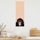 Poster Pop Art Chimpanzé Sticking Tongue Out (Cuisine)