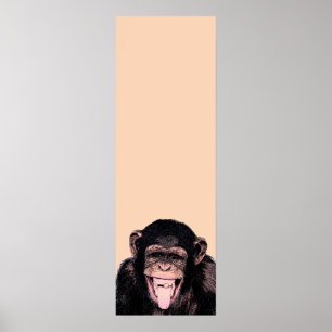Poster Pop Art Chimpanzé Sticking Tongue Out