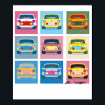 Poster Pop Art Classic Mini<br><div class="desc">Poster classique Mini. Inspiré par le mouvement pop art et combiné à l'art de Sir Alec Issigonis,  ce mini poster classique est un cadeau parfait pour tous les amateurs. Également disponible sous forme de carte de voeux.</div>