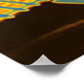 Poster Pop Art classique Guitare espagnole (Coin)