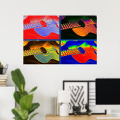 Poster Pop Art classique Guitare espagnole (Bureau à domicile)