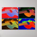 Poster Pop Art classique Guitare espagnole<br><div class="desc">Instruments de musique Dessins graphiques Illustrations - Art pop Style classique Guitare</div>