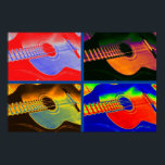 Poster Pop Art classique Guitare espagnole<br><div class="desc">Instruments de musique Dessins graphiques Illustrations - Art pop Style classique Guitare</div>