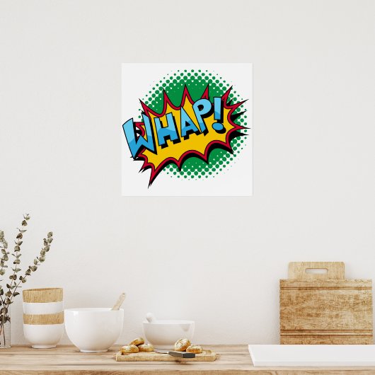 Poster Pop Art Comic Style Whap! (Cuisine)