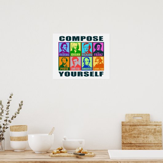 Poster Pop Art Composers | Compose Yourself (Cuisine)