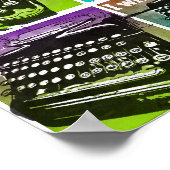 Poster Pop Art Cool pour écrivains et auteurs (Coin)