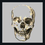 Poster Pop Art crâne<br><div class="desc">Imaginaire Art Skull Skeleton - Blue & Purple Tones Heavy Metal Punk Rock College Pop Art Image</div>