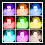 Poster Pop Art Elizabeth I<br><div class="desc">Cette version pop art colorée d'un portrait d'Elizabeth la Première est une façon amusante d'express votre amour d'Elizabeth I et toutes choses élisabéthain. Disponible sur une large gamme de t-shirts et cadeaux.</div>