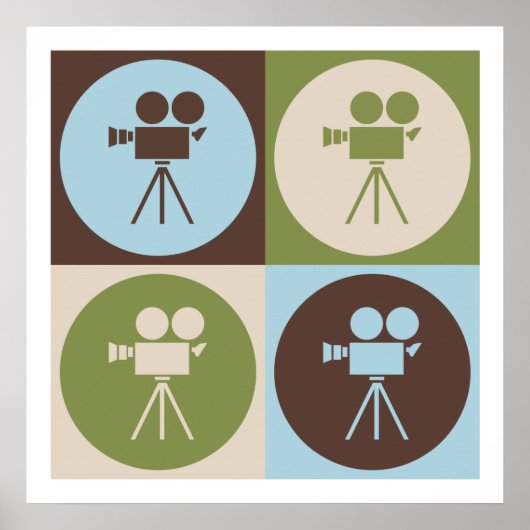 Poster Pop Art en fonctionnement d'une caméra (Devant)