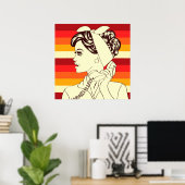 Poster Pop art female (Bureau à domicile)