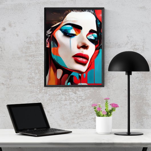 Poster Pop Art Femme Pleure