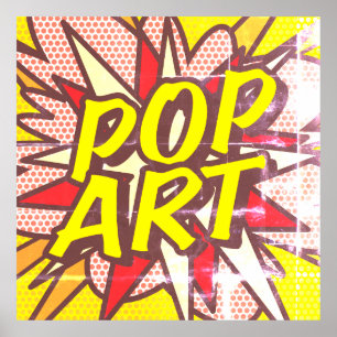 Poster POP ART Fun Retro Comédie Livre Pop Art