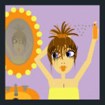 Poster Pop Art Girl Gettin Ready<br><div class="desc">Un design amusant et amusant pour un cadeau unique</div>