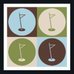 Poster Pop Art Golf<br><div class="desc">Pop Art Golf. Obtenez ce design amusant avec votre passe-temps,  votre occupation ou votre obsession sur de grands t-shirts,  autocollants et bien plus encore. Ils font aussi de grands cadeaux !</div>