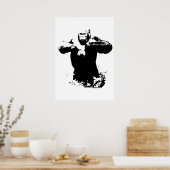 Poster Pop Art Gorilla battre la poitrine Animaux sauvage (Cuisine)