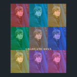 Poster Pop Art Graduation Photo Retro Mode Couleur Bloc<br><div class="desc">Customisez une photo d'études supérieures avec cette affiche de style pop-art. Associez vos photos préférées à ces blocs de couleurs transparents colorés dans les tons rouge, rose, bleu, vert, jaune, orange et violet. Modifiez pour ajouter une année d'études supérieures, quelque chose d'autre ou supprimez-la. ✏️ Cliquez simplement sur le bouton...</div>