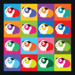 Poster Pop Art Guinée Cochons<br><div class="desc">Cobayes mignons de style pop-art.</div>