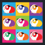 Poster Pop Art Guinée Cochons<br><div class="desc">Cobayes mignons de style pop-art.</div>