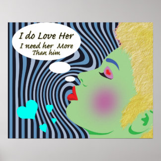 Poster Pop Art "I Do Love Her"