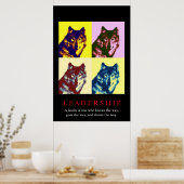 Poster Pop Art Inspiration Leadership Wolf (Cuisine)