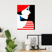 Poster Pop Art inspirée mode femme 11 (Bureau à domicile)