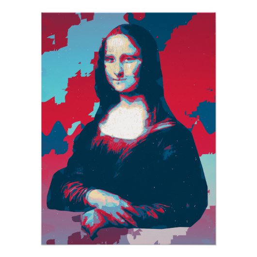 Poster Pop Art Interpretation of Mona Lisa (Devant)