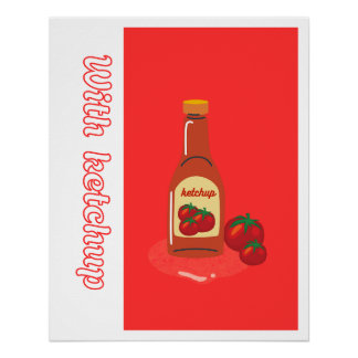 Poster pop art ketchup bold sarcastic perfect poster