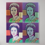 Poster - Pop Art 'La Reine'<br><div class="desc">Option Queen Elizabeth II sur le check-out pour votre achat cette affiche avec une marque faite pour mesurer la renommée de zazzle. Ajoutez une monture au cadre pour faire ressortir cette belle image. N'oubliez pas d'ajouter vos commentaires longtemps avec l'in situ de pic, qui aidera d'autres douanes à se décider...</div>